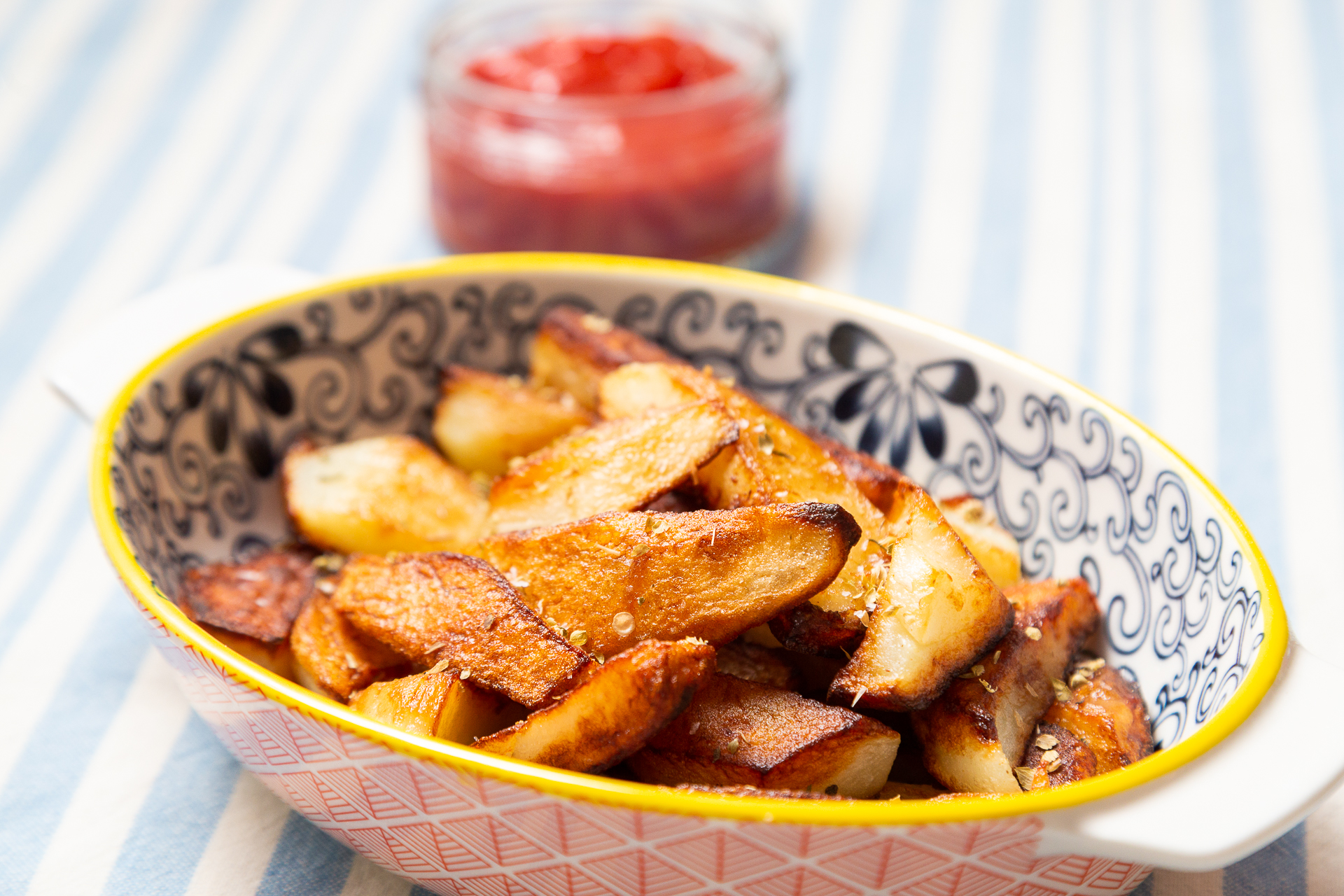 Greek chips with ketchup